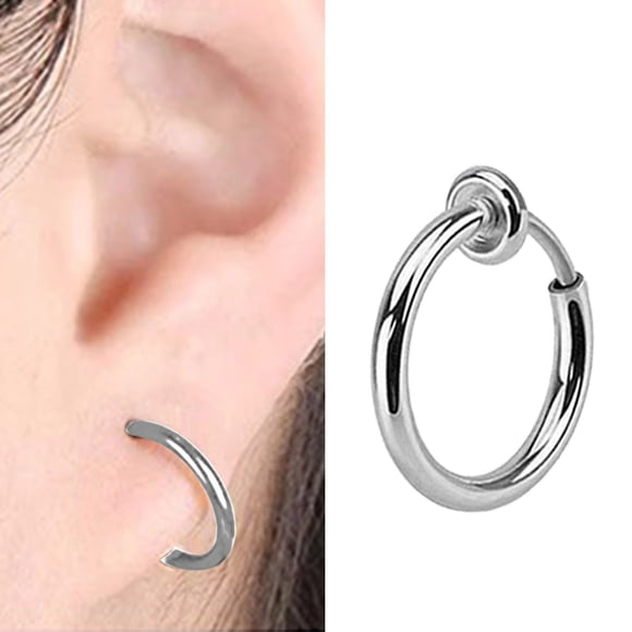 Border Fashion Non Piercing Jewelry Europe And The United States Clip On Nose Ring Lip Earring Spring Hoops