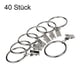thumbnail image 1 of 40 paquetes de anillos metálicos para colgar anillos de jardín con clip para cortinas, anillos para colgar con clip (plata), 1 of 5