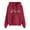 Wine, variant on Fengactive Womens Hoodies Heartbeat Paw Sweatshirt Long Sleeve Drawstring Pullover Tops Crop Top