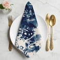 thumbnail image 2 of Blue Tie-dye Cloth Napkins, Vintage Rustic Abstract Painting Art Washable and Reusable Dinner Napkins Set of 6, Table Napkin for Kitchen Party Birthday Wedding Hotel Housewarming 20"x20", 2 of 9