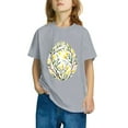 thumbnail image 4 of Jinhomg Easter T Shirts for Kids Cute Colored Eggs Floral Print Spring Tops Casual Comfy Short Sleeve Crew Neck Cotton Tees Boys Girls Holiday Gifts Holiday Sales Gray 3 Years, 4 of 5