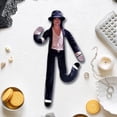 thumbnail image 4 of Classic Black Fedora and Pants Poseable Action Figure, Bendable Limbs Music Legend Doll for Kids Imaginative Play and Adults Nostalgic Desk Display, 1 Pack, 4 of 5
