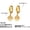 F323-A, variant on Stainless Steel 18K Gold Plated CZ Tree of Life Hoop Earrings - Elegant Symbolism for Every Ensemble