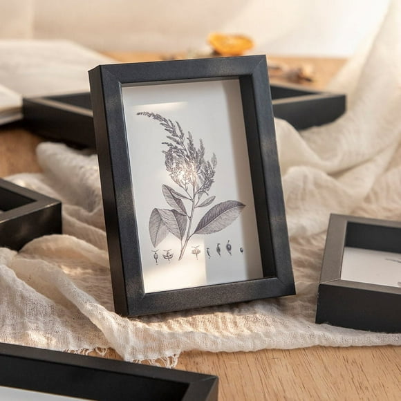 8x10 Picture Frame Set of 6 for Wall Hanging or Tabletop, Display 6 x 8 with Mat or 8 x 10 without Mat, Wood Photo Frames Bulk for 8 by 10 Photo, 6 Pack