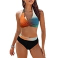 thumbnail image 2 of Sngxgn Women's Bathing Suit High Waist Bikini Set(Orange,L), 2 of 5