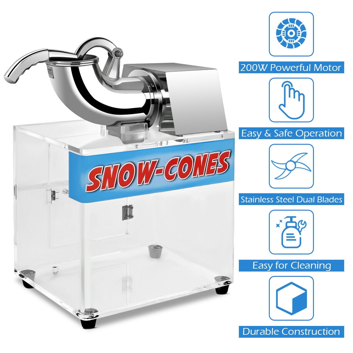 Costway Electric Shaved Ice Maker, White