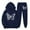 128-Navy, variant on HSHMT Suits for Women 2 Piece Women's 2 Piece Outfits Butterfly Print Hoodies Pullover Sweatshirt Sweatsuits Joggers Pants With Pockets
