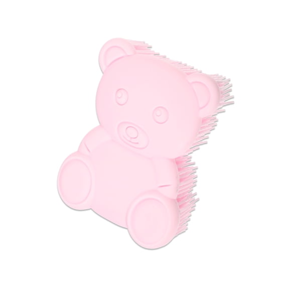 Vocoste Soft Silicone Body Scrubber Sensory Brushes Silicone Loofah Pet Shower Brush Bath Brush Shampoo Brush Pink
