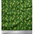 thumbnail image 2 of Soimoi Green Cotton Voile Fabric Leaves & Clover Floral Fabric Prints By Yard 42 Inch Wide, 2 of 3