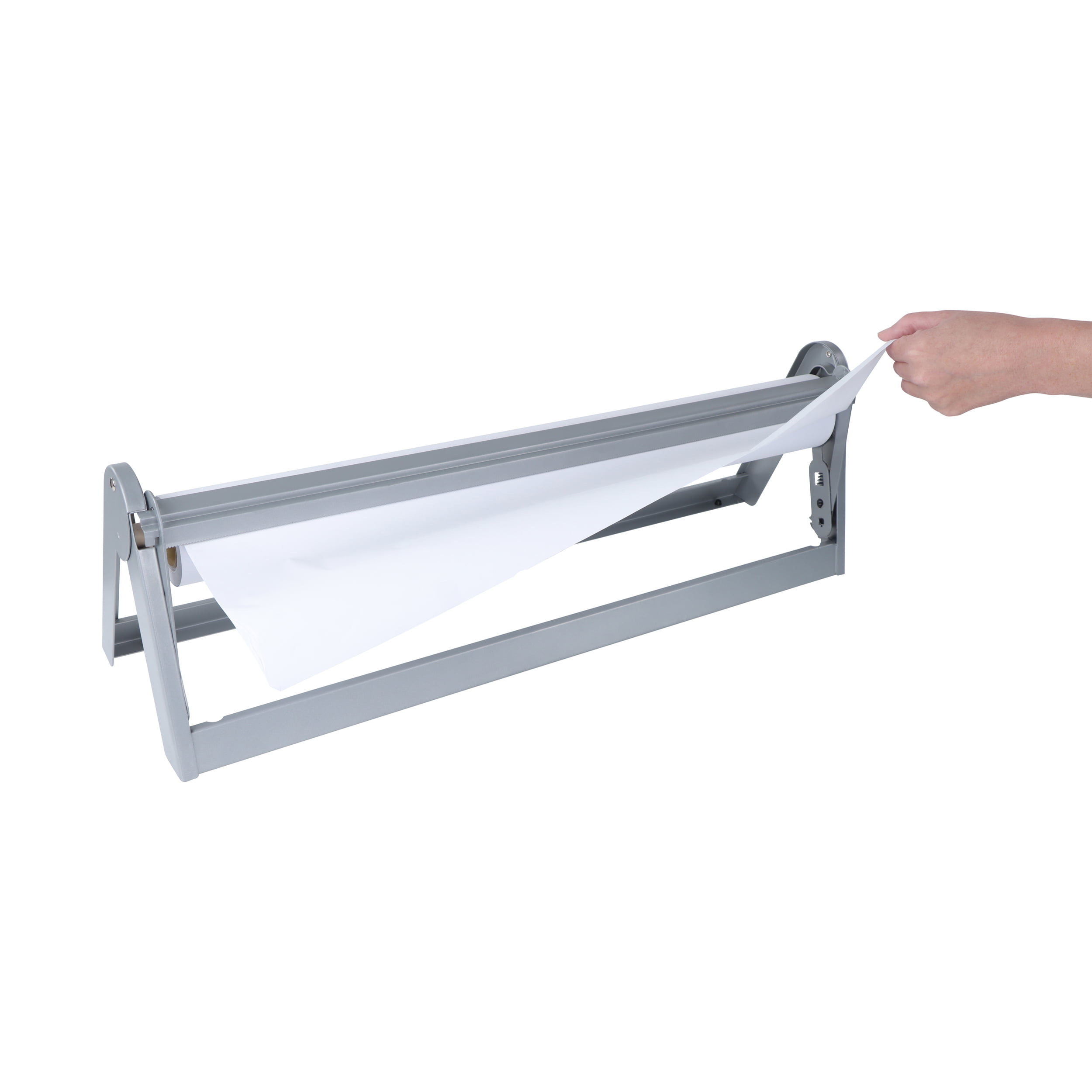 Paper Roll Cutter - Butcher Paper Dispenser - Heavy Duty 24 inch Paper Roll, Silver