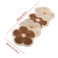 thumbnail image 2 of JWZZYD Scalloped Floral Plush Bathroom Runner Rug, 63"x19.68" Soft Absorbent Non Slip Floor Mat, Washable Flower Pattern Carpet for Bathroom, Bedroom, Entryway & Home Flooring Decor(Brown, 1 Pack), 2 of 7