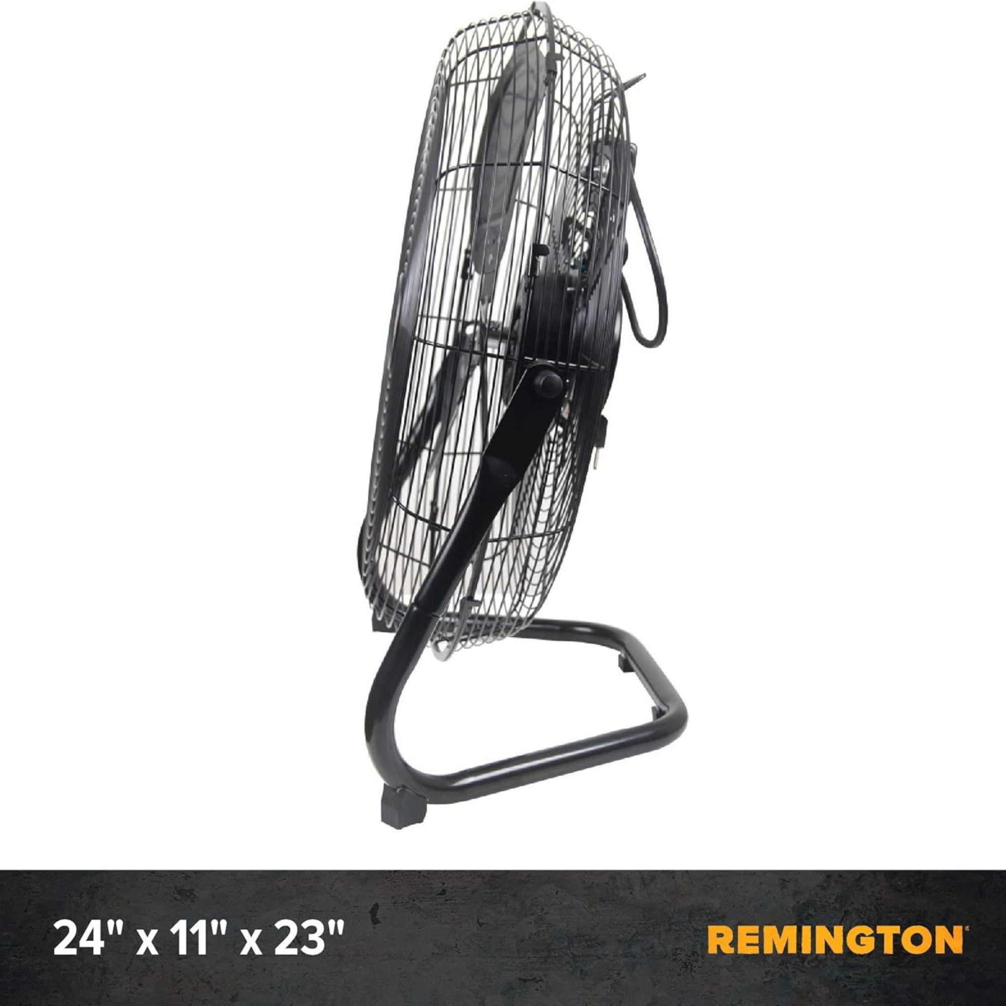 Remington 20" High Velocity Floor Fan, 3 Speed Portable Cooling Unit, Black
