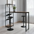 thumbnail image 3 of Merrick Lane Waterproof Pub Table, Black/Walnut, 3 of 12