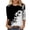 Black, variant on Spring Tops for Women Womens Tops under $10 Plus Size Printed Loose T-Shirt 3/4 Sleeve Blouse Round Neck Casual Tops