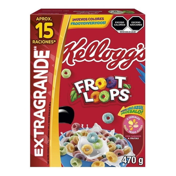 Cereal Kellogg's Froot Loops aros con sabores a frutas 470 g