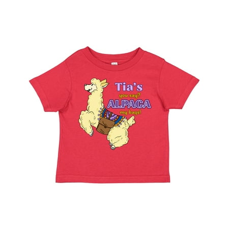 

Inktastic Tia s You Say ALPACA My Bags with Cute Jumping Alpaca Gift Toddler Boy or Toddler Girl T-Shirt