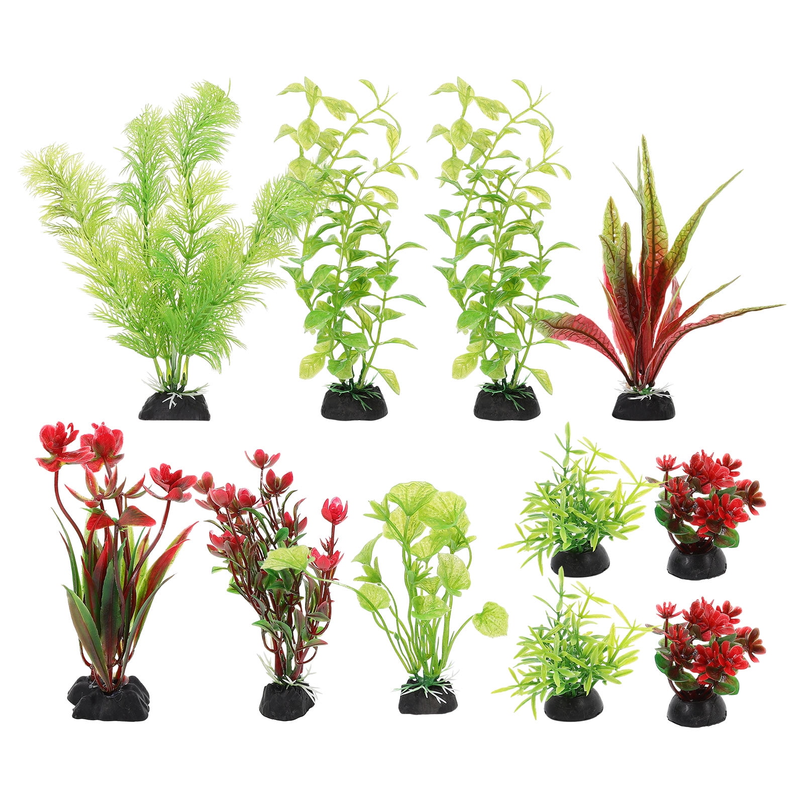 MOVTOTOP 11Pcs Aquarium Plants Fish Tank Plants Realistic Fish Tank Decorations Plants Aquarium Decor
