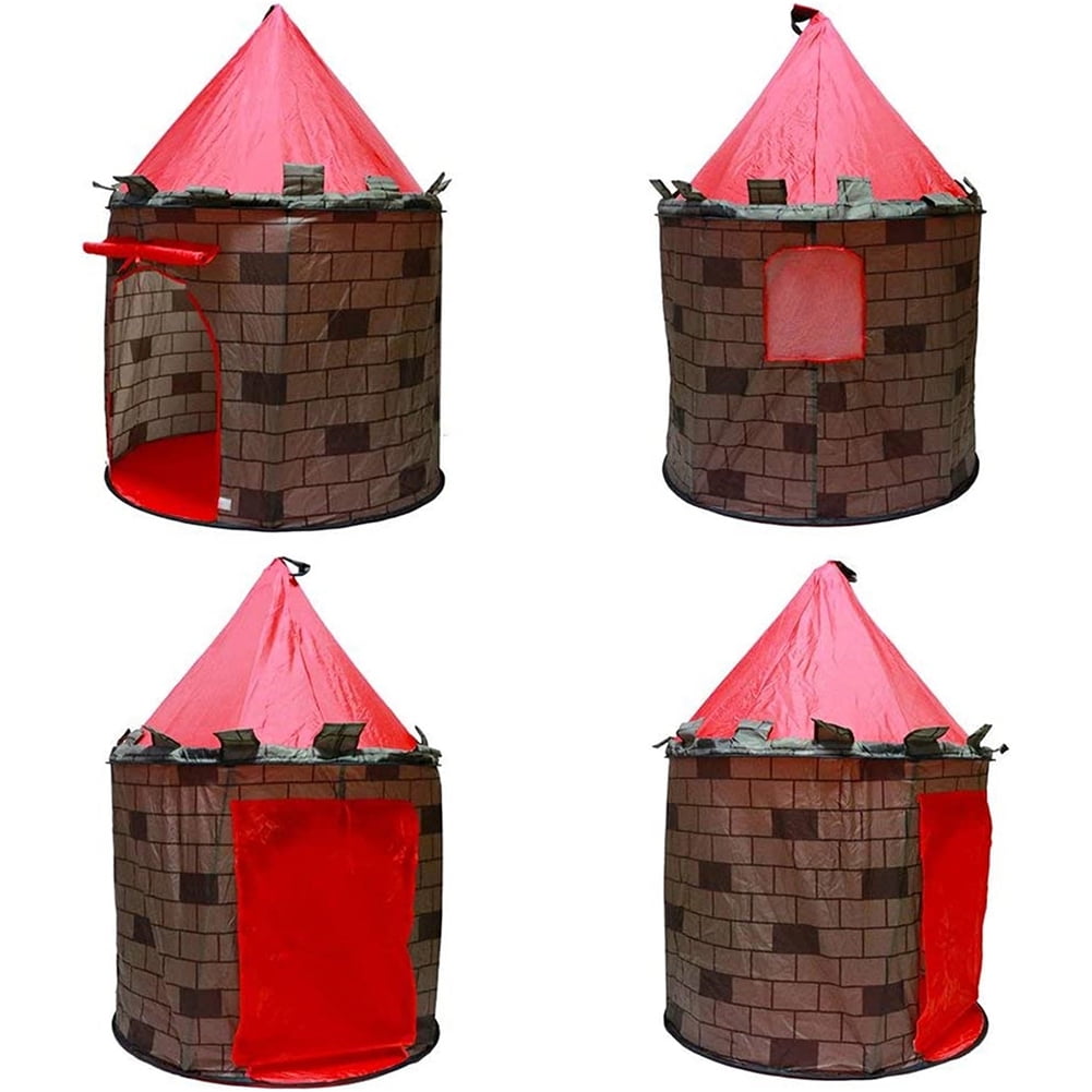 Kadyn Playhouse Castle Pop Up Tent, Outdoor Indoor Big Tent for Boys and Girls, Portable Children's Play Tent for Indoor and Outdoor, Red Kadyn Playhouse Castle Pop Up Tent, Outdoor Indoor Big Tent for Boys and Girls, Portable Children's Play Tent for Indoor and Outdoor, Red