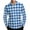 Blue, variant on Dagugfen Long Sleeve Shirts for Men Button up Business Casual Regular Fitting Plaid Shirts Fall