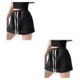 thumbnail image 3 of Qarigey Pantalones cortos femeninos Faldas Vestido Sólido Casual Cordón Mini A-line Verano Estilo coreano Color caramelo para viajes Deportes Type3 NO3, 3 of 6