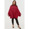 thumbnail image 2 of Ellos Women's Turtleneck Poncho Sweater Pullover, 2 of 5