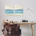 thumbnail image 3 of Stupell Industries Subtle Beach Seascape Landscape Painting White Framed Art Print Wall Art, 16 x 20, Set of 2, 3 of 10