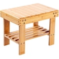 thumbnail image 1 of Petit Tabouret en Bambou, Repose-Pieds et Étagère de Rangement, Durable, Léger et Antidérapant, 1 of 5