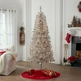Holiday Time 6.5ft PreLit Rose Gold Tinsel Christmas Tree, Rose Gold