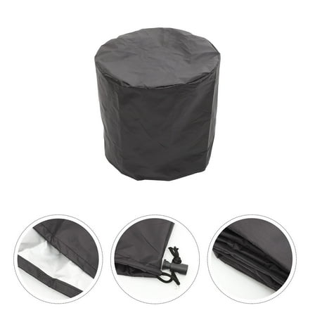 OFFIGAM Black Garden Table Cover for Outdoor Furniture, Weather Resistant Protective Cover, 1 Pack