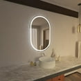 thumbnail image 2 of Arpella  Grace Oval Frameless LED Mirror with Memory Dimmer and Defogger 24 x 36 - Clear, 2 of 5