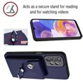 thumbnail image 5 of Wallet Case Compatible for Samsung Galaxy A13 4G with Card Holder, Rotation Finger Ring Kickstand Card Slots Case, Classic PU Leather Shockproof Magnetic Button Cover for Galaxy A13 4G, Blue, 5 of 6