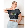 thumbnail image 5 of VILOVE Women Summer Tops Teacher Shirts Back to School Graphic Tees Crew Neck Short Sleeve T-Shirt, 5 of 5