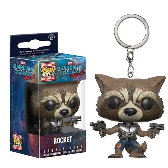 FUNKO Guardians of the Galaxy 2 Star-Lord Rocket Tree man Grootted Keychain toys for Children gift with retail box Gift