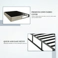 thumbnail image 3 of Home Design Warren Full 8" Metal Box Spring with Durable Metal Construction & Two-Tone Fabric Cover, Black/Warm Gray, Easy Assembly, 3 of 9