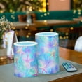 thumbnail image 3 of Yayeee Flameless Candles with Remote Flickering Battery Operated Multi Color Changing, Neon Starfish Pattern, 3 of 7