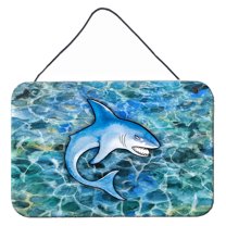 Carolines Treasures BB5352DS812 Shark Wall or Door Hanging Prints  8x12 multicolor