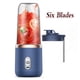 thumbnail image 1 of Licuadora portátil de 300ml, exprimidor eléctrico de frutas, carga USB, taza para exprimir limón y naranja, 1 of 4