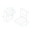 thumbnail image 4 of Easy-Lift Full Murphy Wall Bed in White with Shelf, 4 of 9