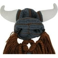 thumbnail image 2 of Beard Hats Funny Beanie Hat Handmade Knit Wig Hat Beard Facemask, 2 of 7