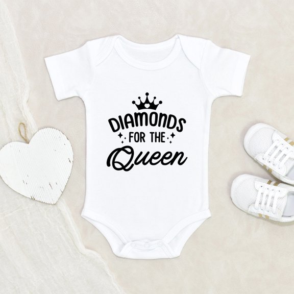 Newbabywishes - Cute Diamonds For Queens Baby Clothes for Girls - Adorable Baby Clothing