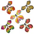 thumbnail image 1 of Juego de 5 mariposas voladoras mágicas, potentes y fáciles de usar, marcapáginas para niños, de plástico, de 10 a 18 años., 1 of 5