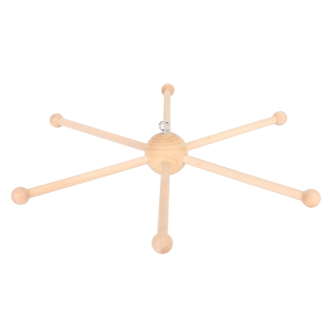 Percha Móvil De Madera, Sin Rebabas, 1 Juego De Marco De Madera, Percha Para Cuna De Bebé, Peso Ligero Innovador Para Carillón De Viento Para Juguete De Cama