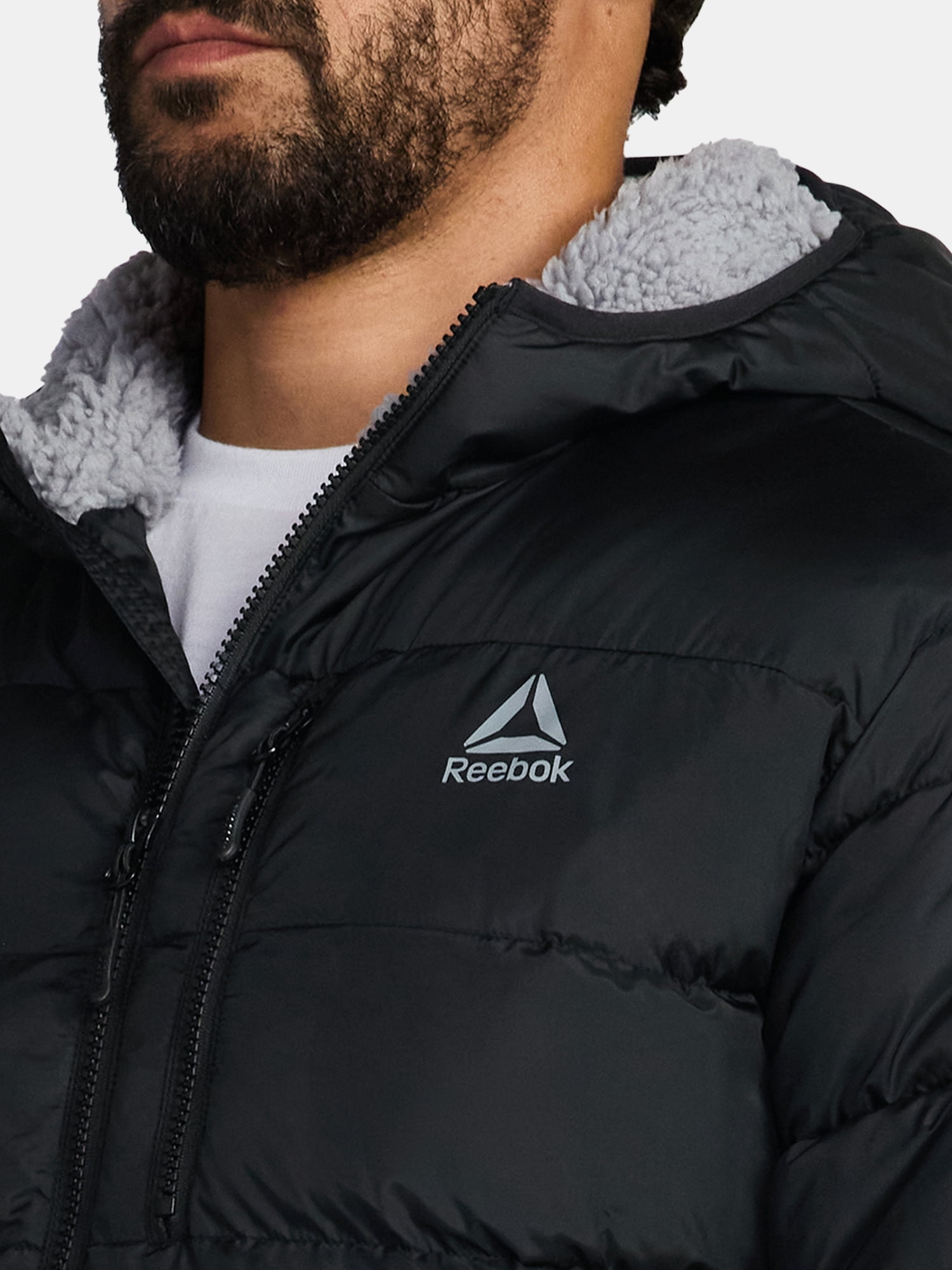 Reebok Men and Big Men's Puffer Coat with Hood, Heavyweight, Sizes S-3XL