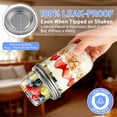 thumbnail image 2 of MOJINO Overnight Oats Containers with Lids, Dual-Layer Glass Meal Prep Jars with Airtight Aluminum Lids, Dry & Wet Separation Food Jars for Yogurt, Cereal, Chia Pudding & Fruit, 2 of 8