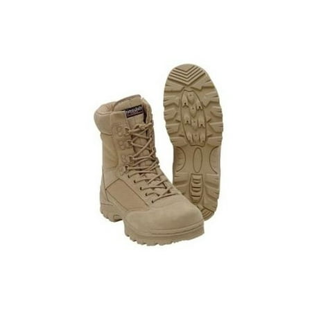 Desert Tan Tactical Boot with YKK Zipper, Easy On & Off