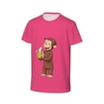 thumbnail image 3 of Curious George Shirt Kids 3D Printing Cartoon T Shirts Crewneck Short Sleeve Shirts Tee Gifts for Boys and Girls, 3 of 5
