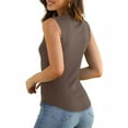 thumbnail image 6 of Timegard Going out Tops for Women Sleeveless V Neck Slim Fitting Tops Ribbed Tank Tops Solid Color Casual, 6 of 7