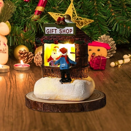 

Special Savings! MOMENTS IN TIME 4.13”H Coffee Shack Street Shop LED Lights Battery Operated Christmas Village Hand Painted Polyresin