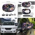 thumbnail image 6 of Yuyamidu Hummingbird Car Side View Mirror Covers Purple Floral Auto Hood Protector Fashion Car Hood Cover Protector with Exterior Rear View Mirror Cover Wrap Car Decor, Set of 3, 6 of 7