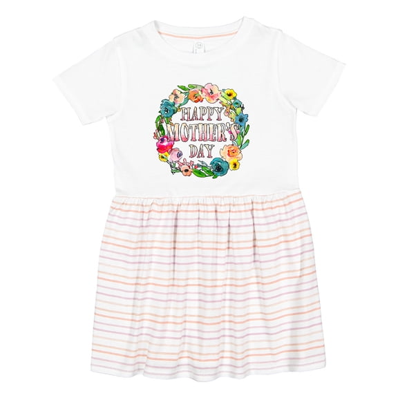 Inktastic Happy Mother's Day- Flowers Girls Toddler Dress